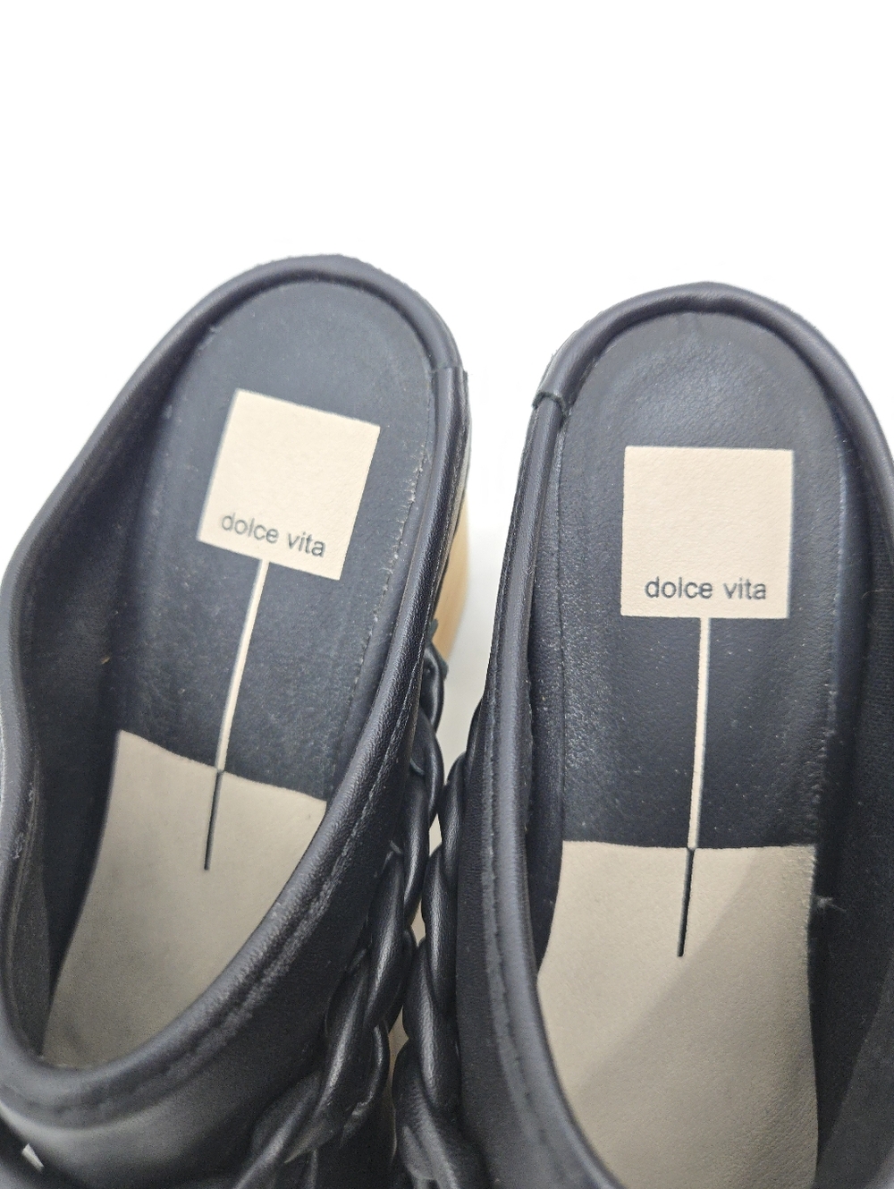 Dolce Vita Hila Black Leather Clogs - Picture 8 of 14